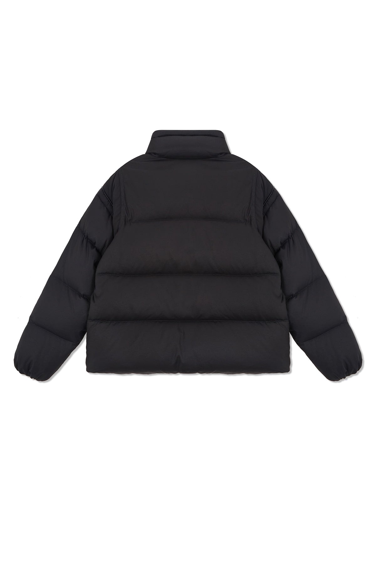 matinkim LOGO APPLIQUE GLOSSY DOWN JUMPER FOR MEN IN CHARCOAL