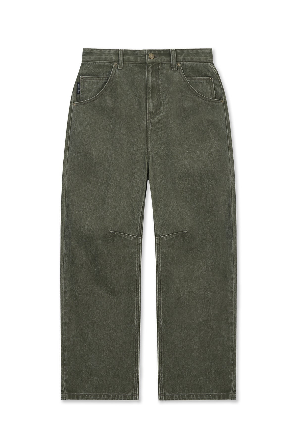 matinkim DART POINT DENIM PANTS IN KHAKI