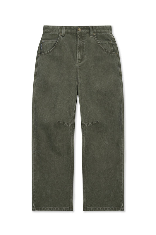 matinkim DART POINT DENIM PANTS IN KHAKI