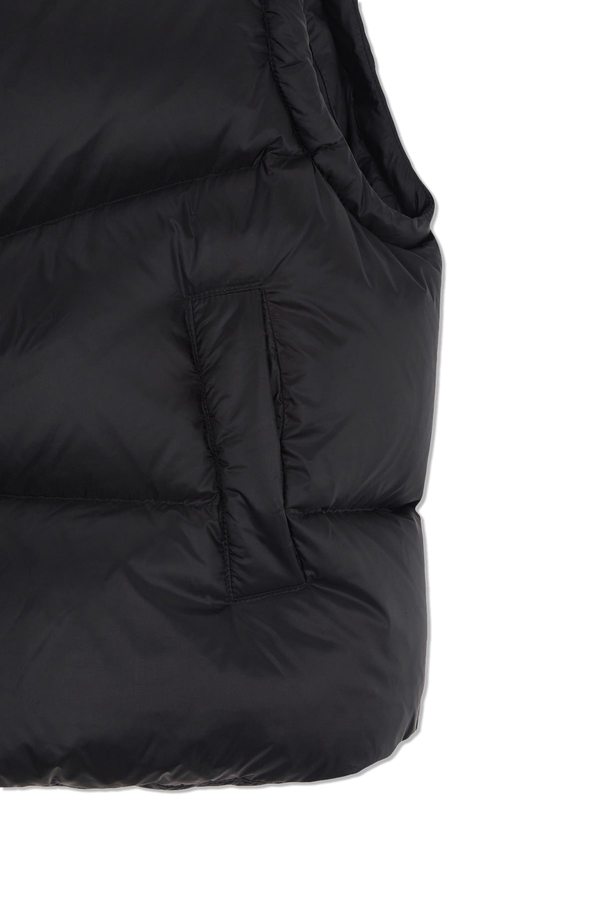 matinkim UNBALANCE QUILTED DOWN VEST FOR WOMEN IN BLACK