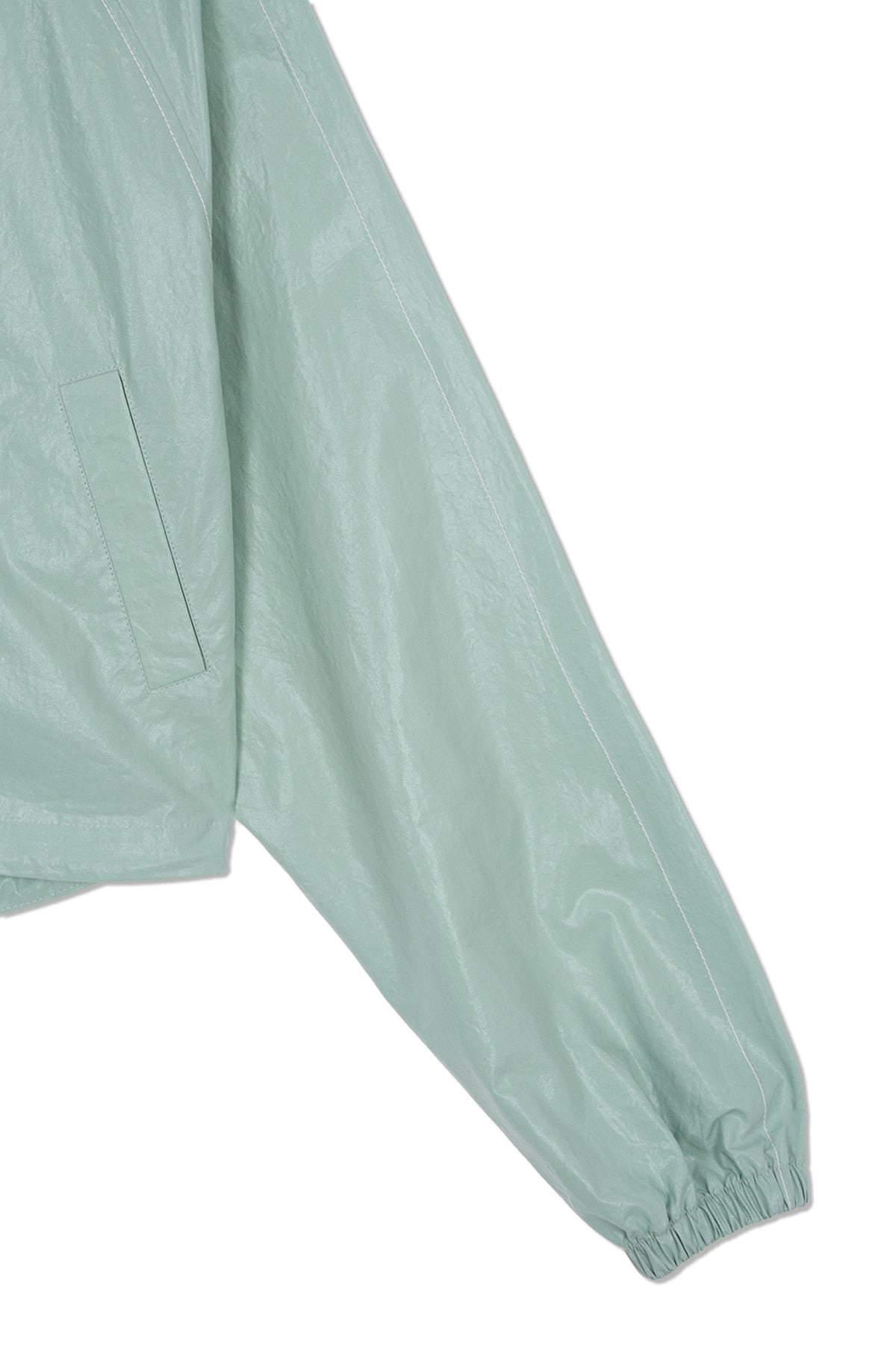 matinkim MATIN CROP HOODY COATING JUMPER IN MINT