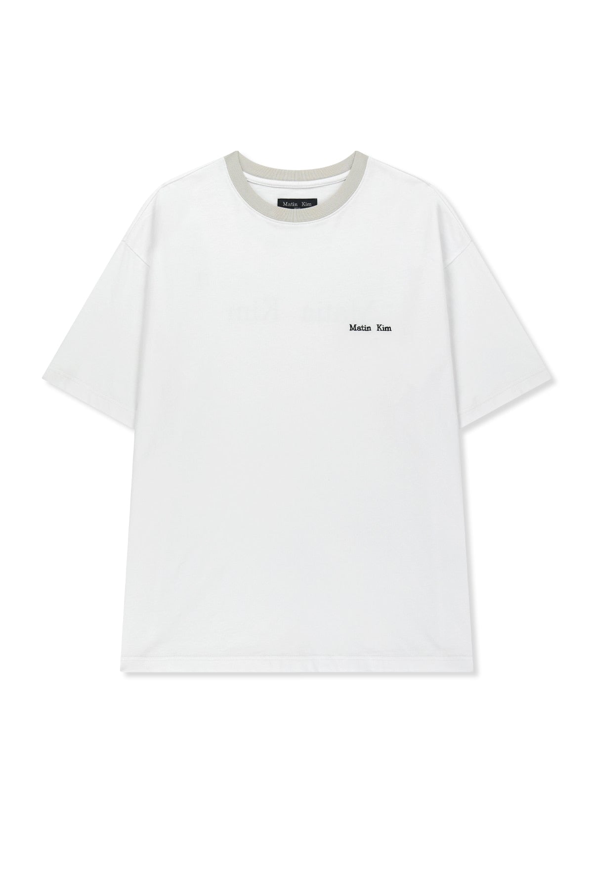matinkim TONAL RIB BACK LOGO TOP FOR MEN IN WHITE