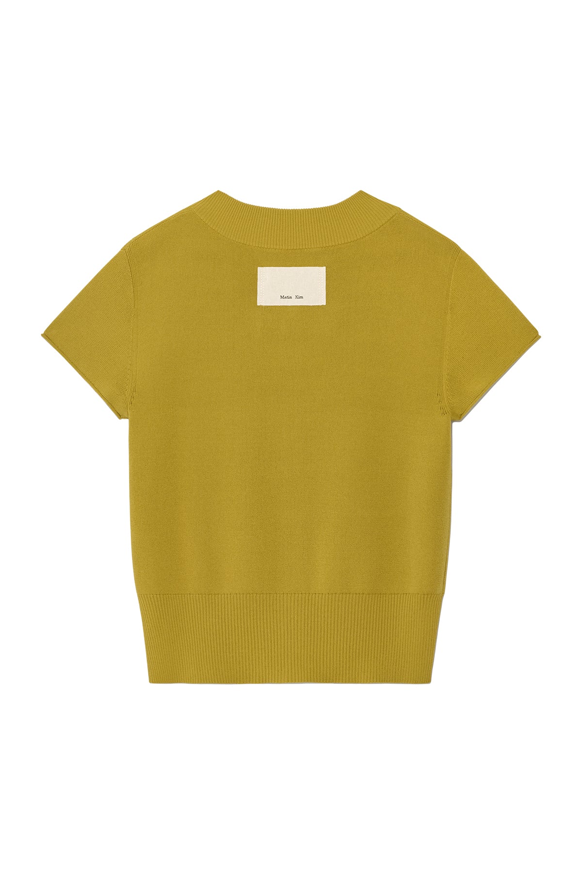matinkim POCKET POINT HALF CARDIGAN IN OLIVE