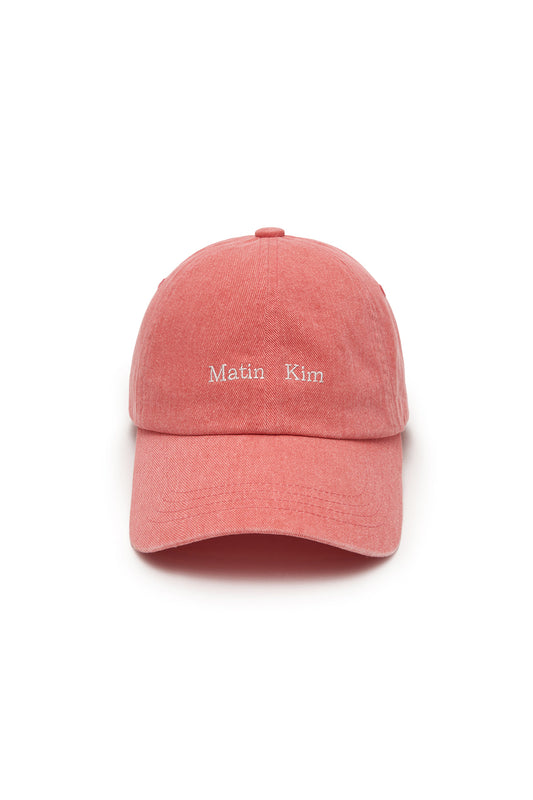 matinkim MATIN MINI CLASSIC LOGO BALL CAP IN LIGHT ORANGE