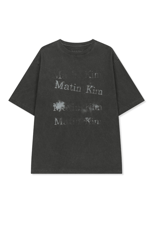 matinkim PIGMENT GRAFFITI LOGO TOP IN CHARCOAL