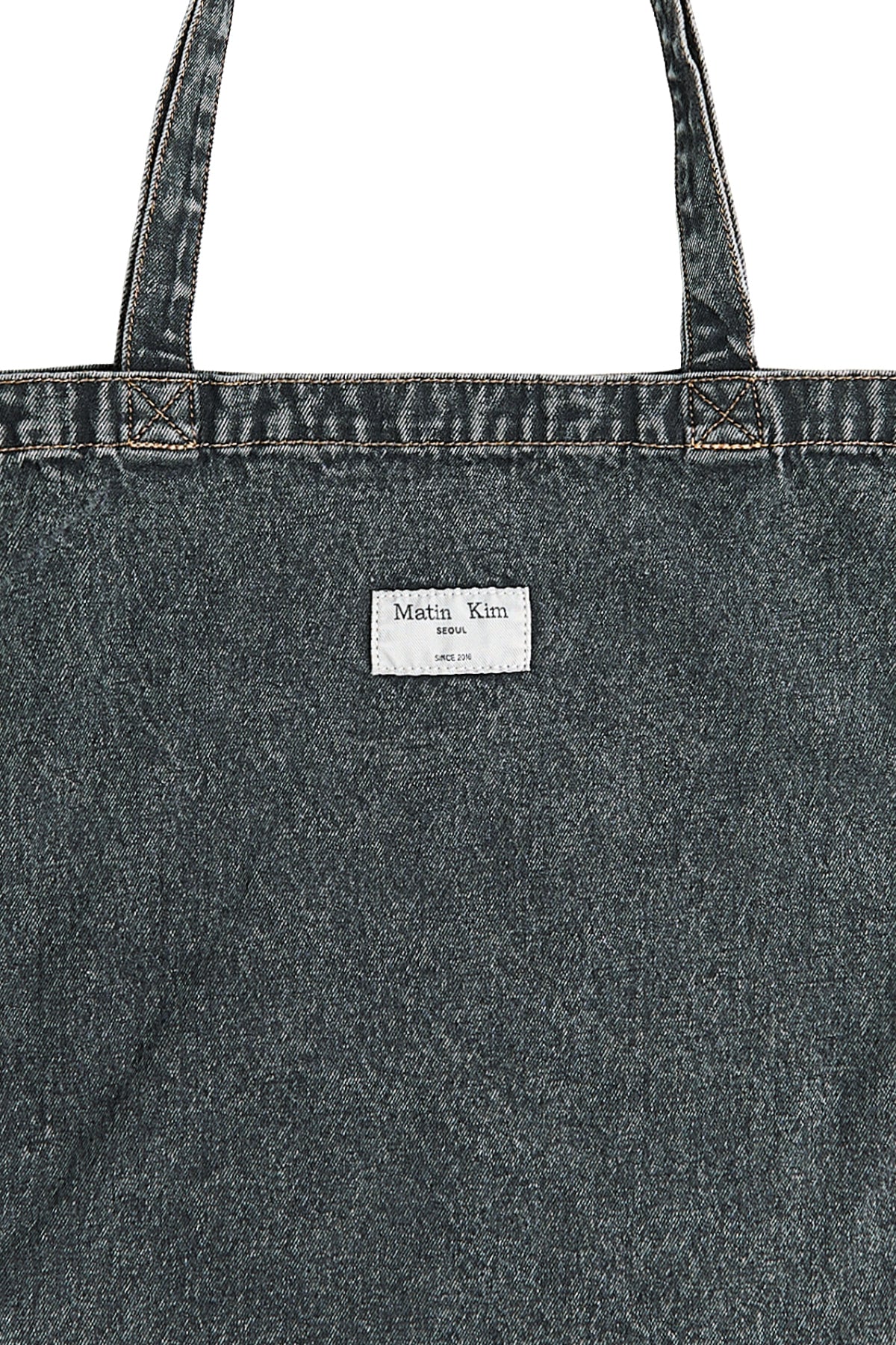 matinkim MATIN STITCH DENIM ECOBAG IN BLACK