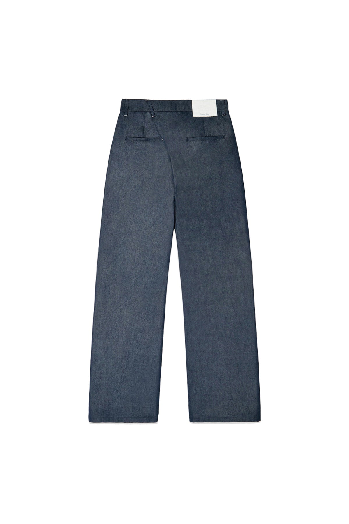 matinkim BACK TUCK DETAIL DENIM LIKE PANTS IN NAVY