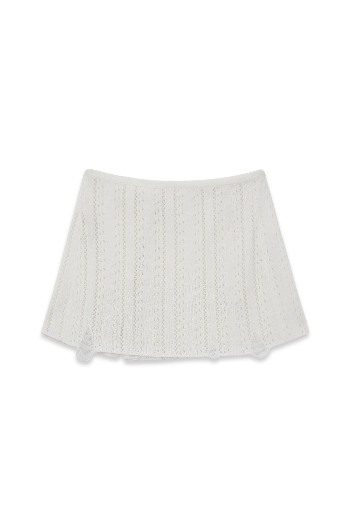 matinkim PUNCHING WRAP MINI SKIRT IN IVORY