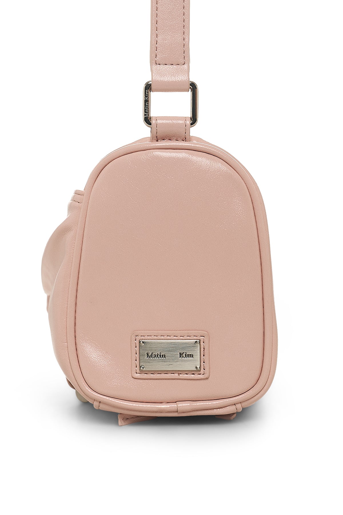 matinkim FRONT SHIRRING RIBBON MINI BAG IN PINK