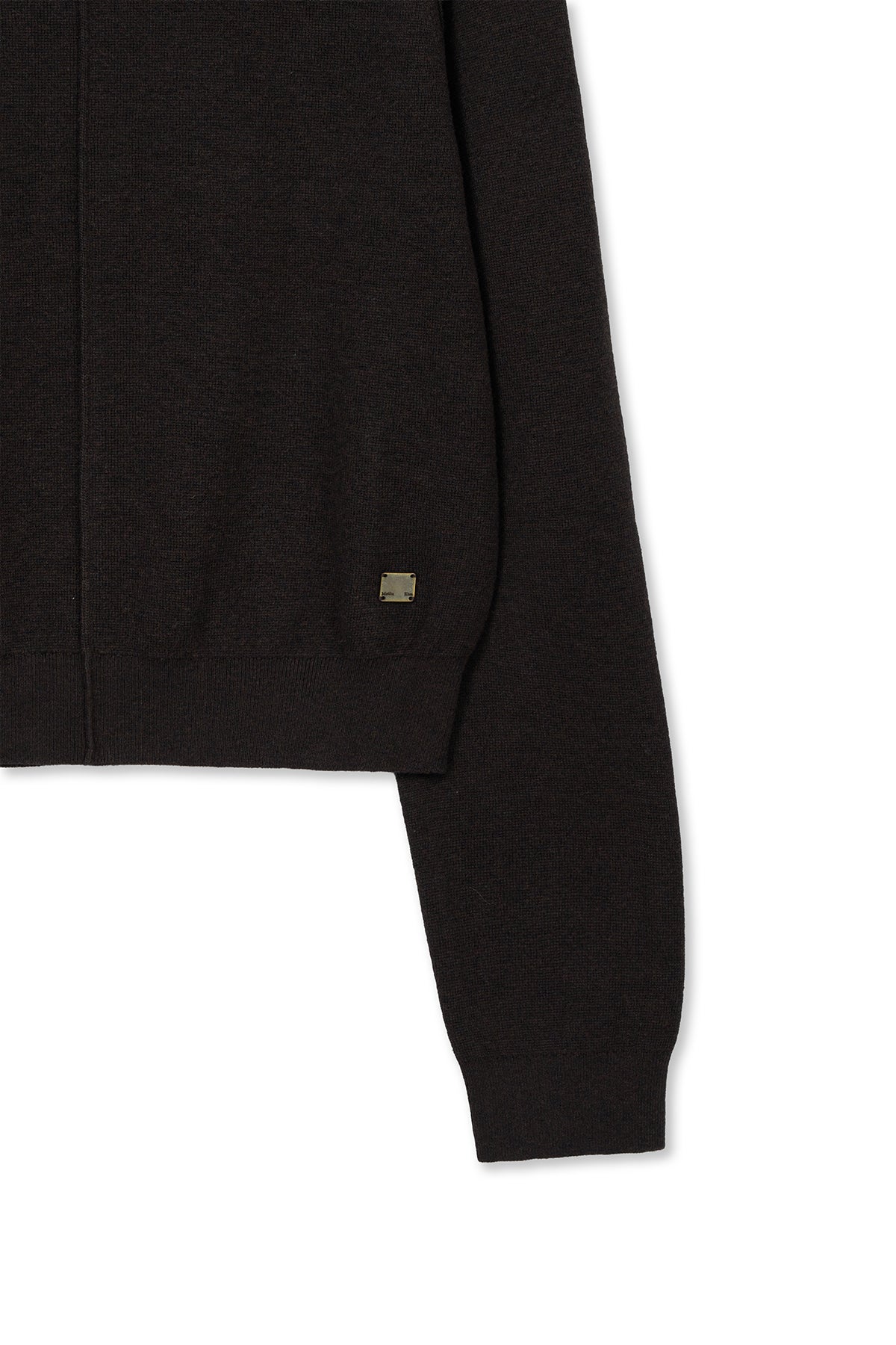 matinkim RAGLAN SLEEVE KNIT PULLOVER IN DARK BROWN
