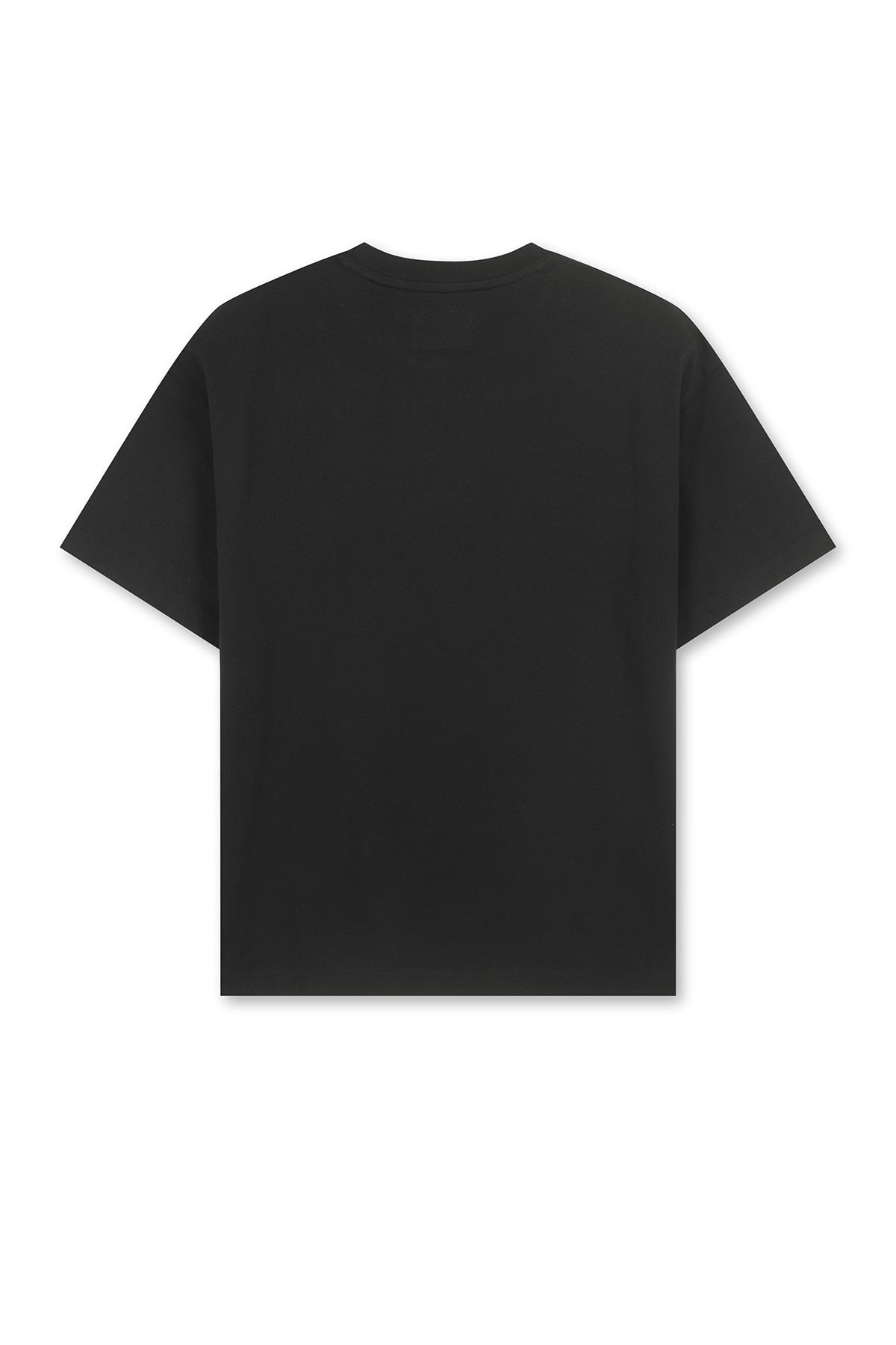 matinkim MATIN KIM LOGO CUTTED LAYERED TOP IN BLACK