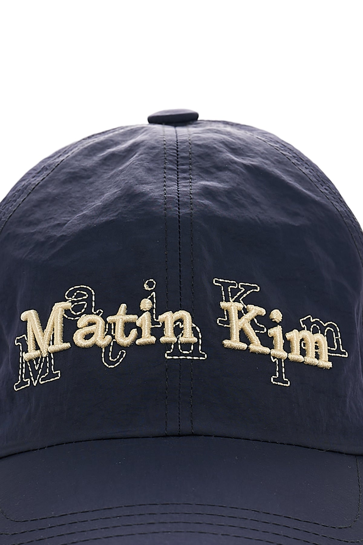 matinkim OVERLAY LOGO BALL CAP IN NAVY
