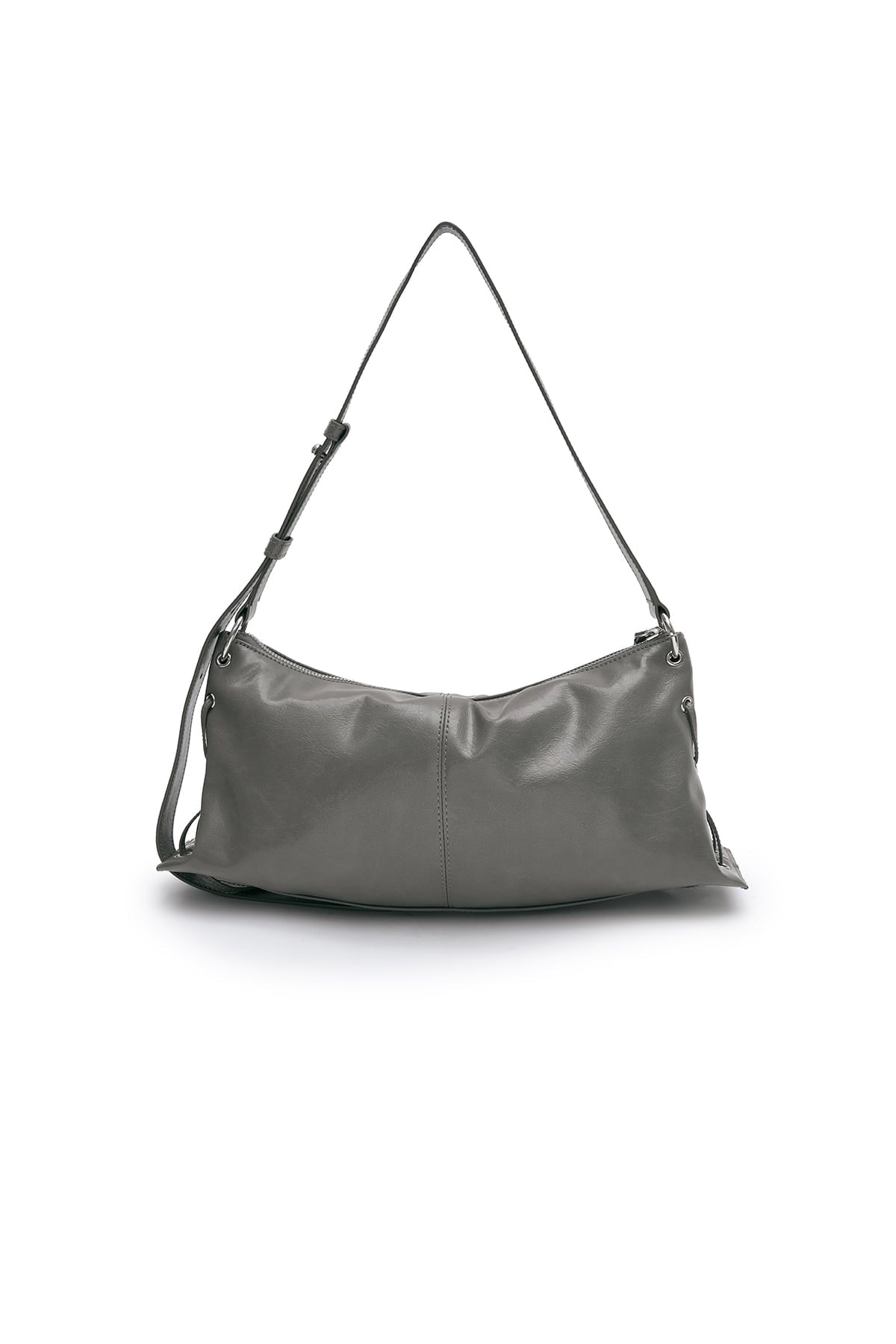 matinkim EYELET SHIRRING SHOULDER BAG IN GREY