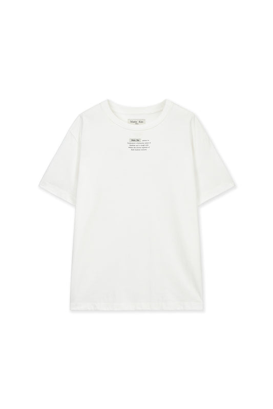 matinkim LABEL POINT LETTERING TOP IN WHITE