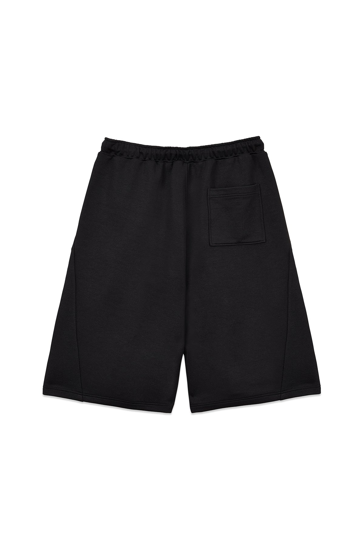 matinkim BACK POCKET GLITTER BERMUDA SWEATPANTS FOR MEN IN BLACK