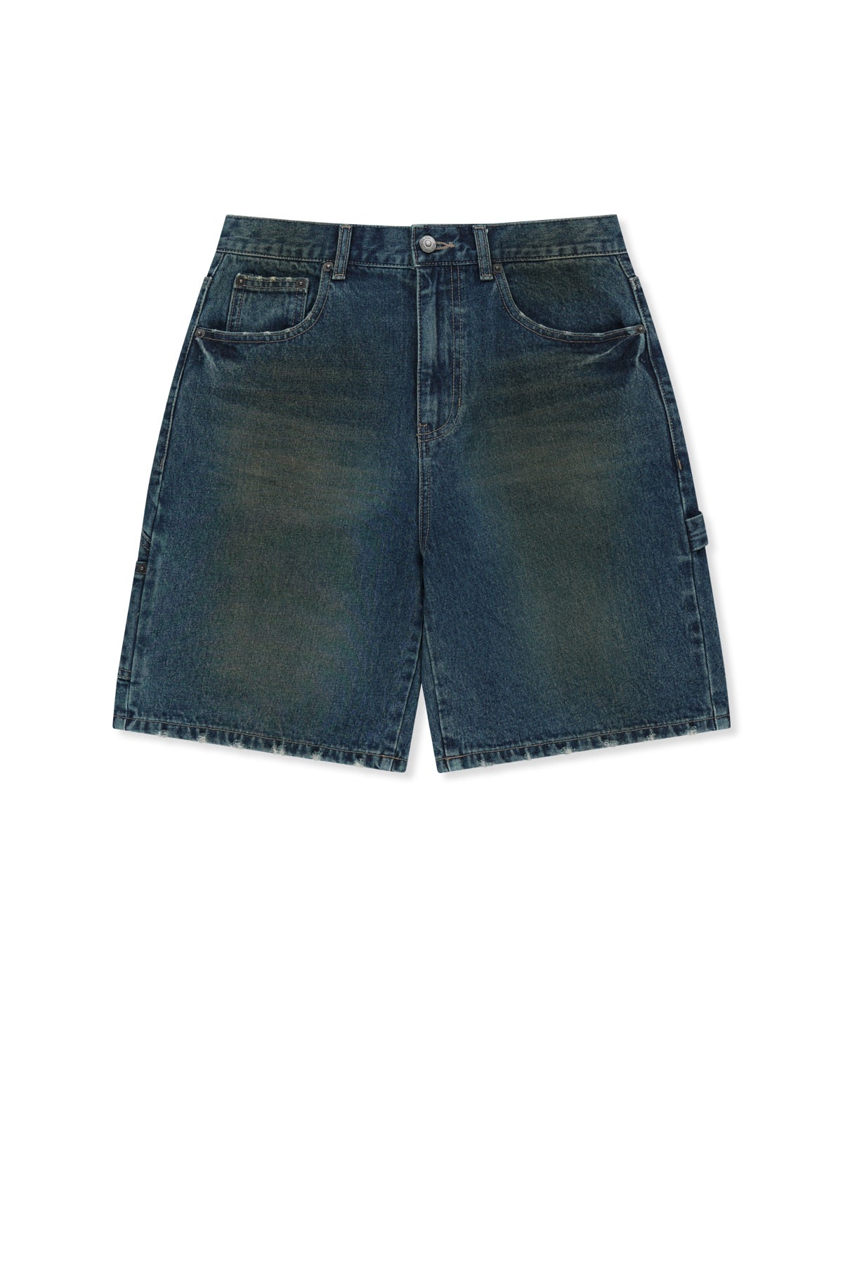 matinkim CARPENTER BERMUDA DENIM PANTS IN BLUE