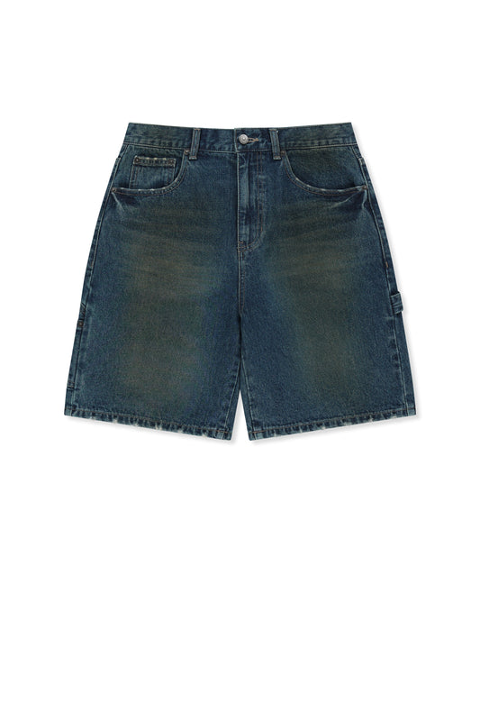 matinkim CARPENTER BERMUDA DENIM PANTS IN BLUE