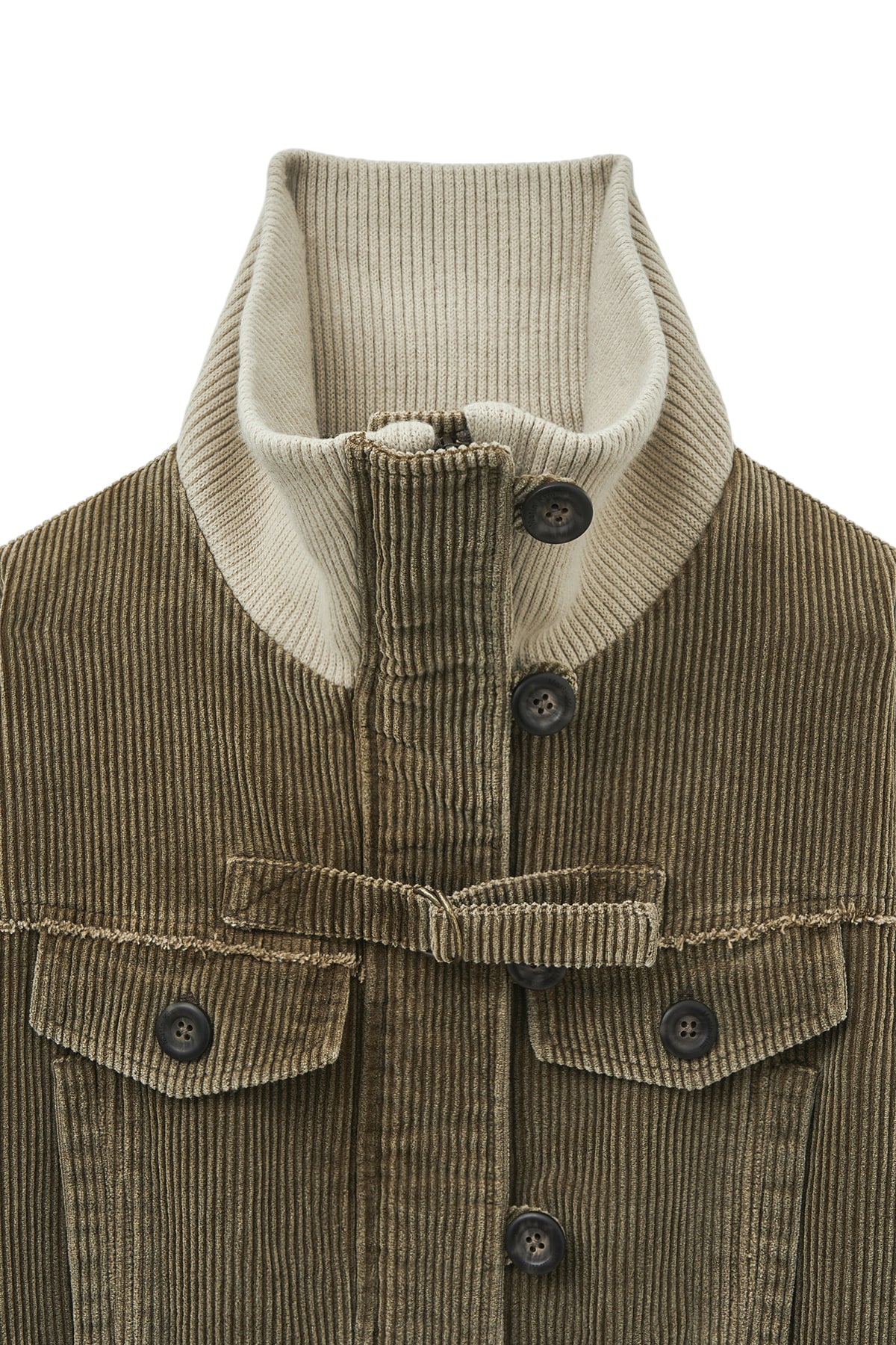matinkim WASHED CORDUROY BOMBER JUMPER IN KHAKI