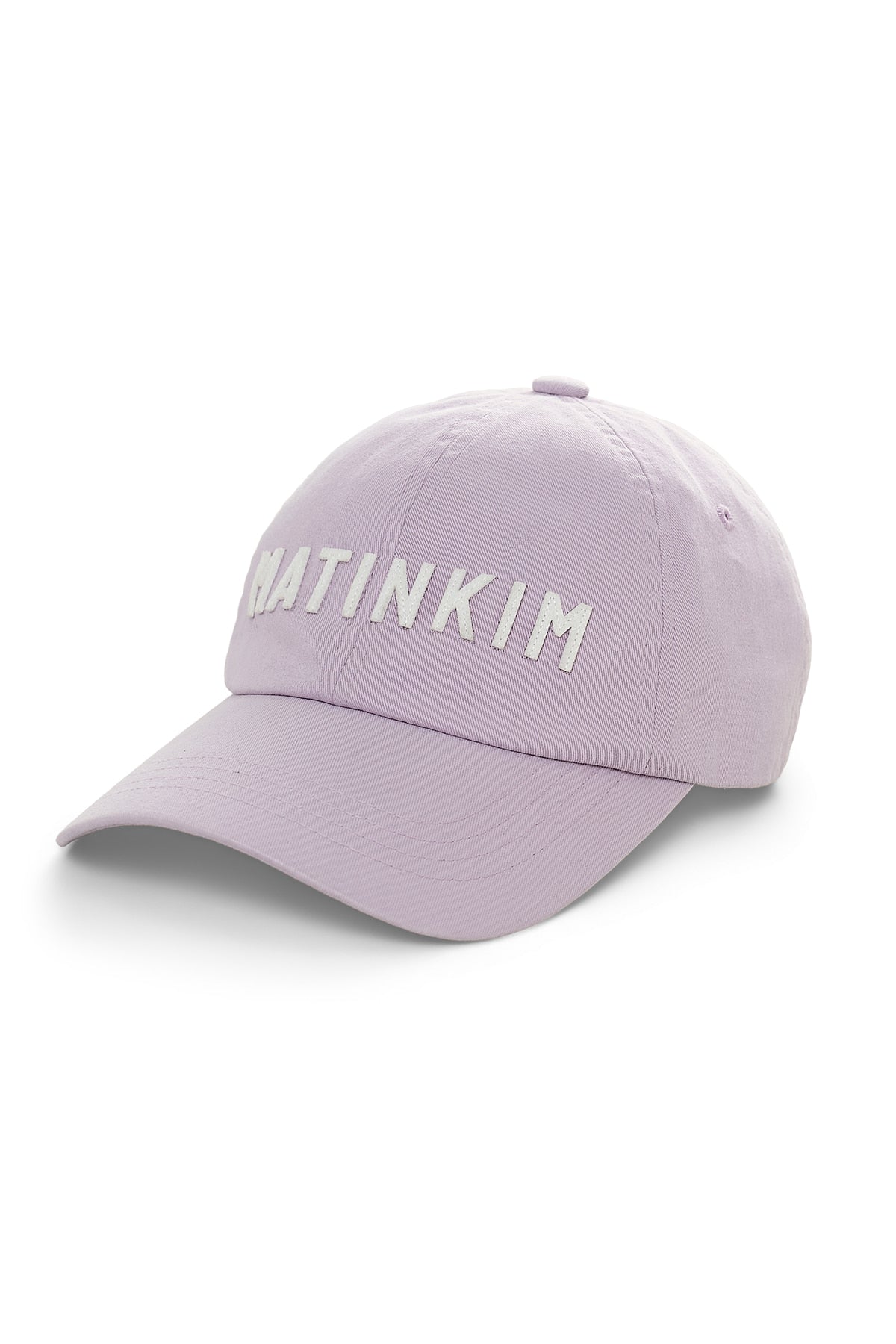 matinkim APPLIQUE FELT LOGO BALL CAP IN LILAC