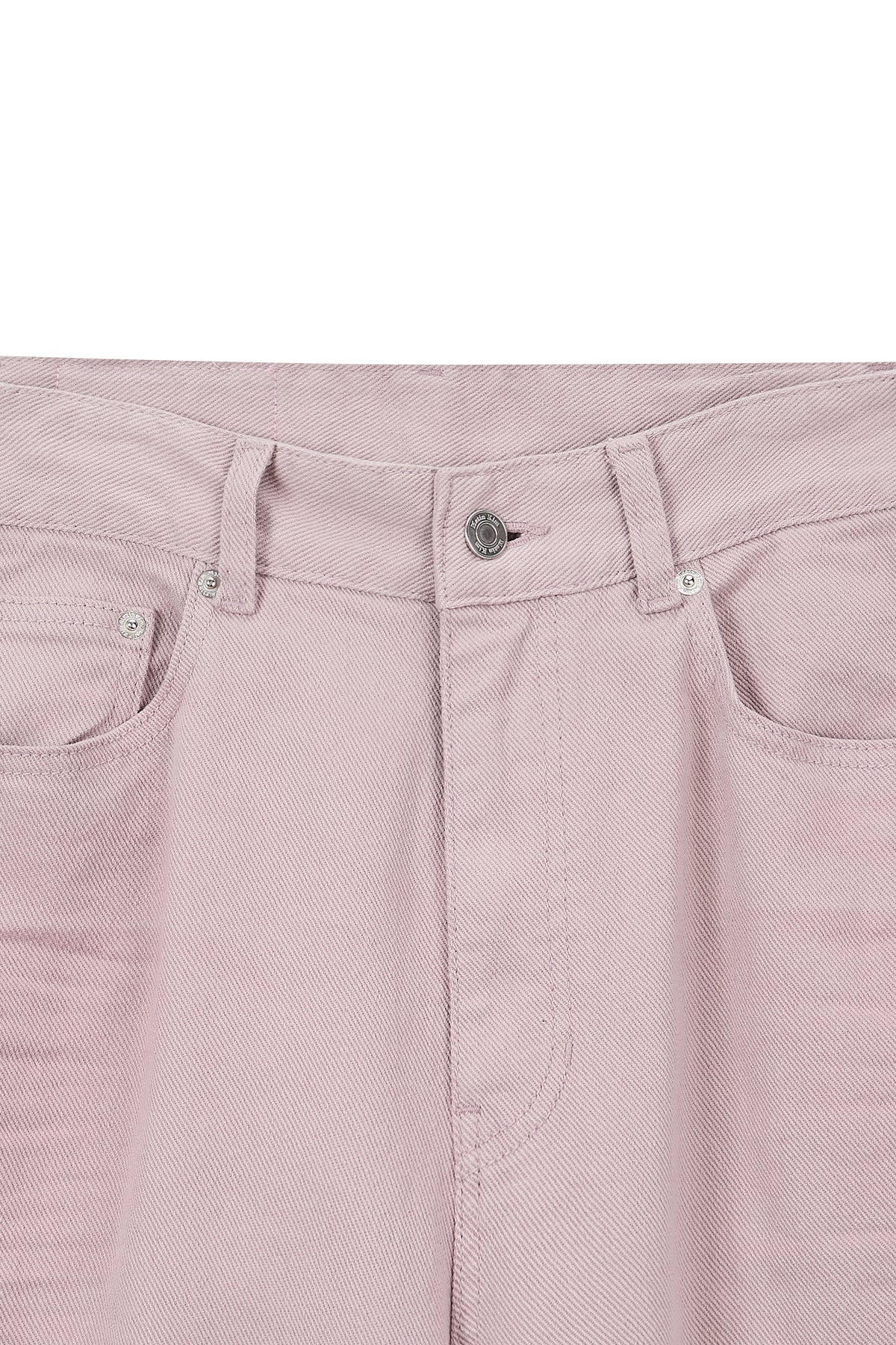 matinkim COLOR POINT WASHED DENIM PANTS IN PINK