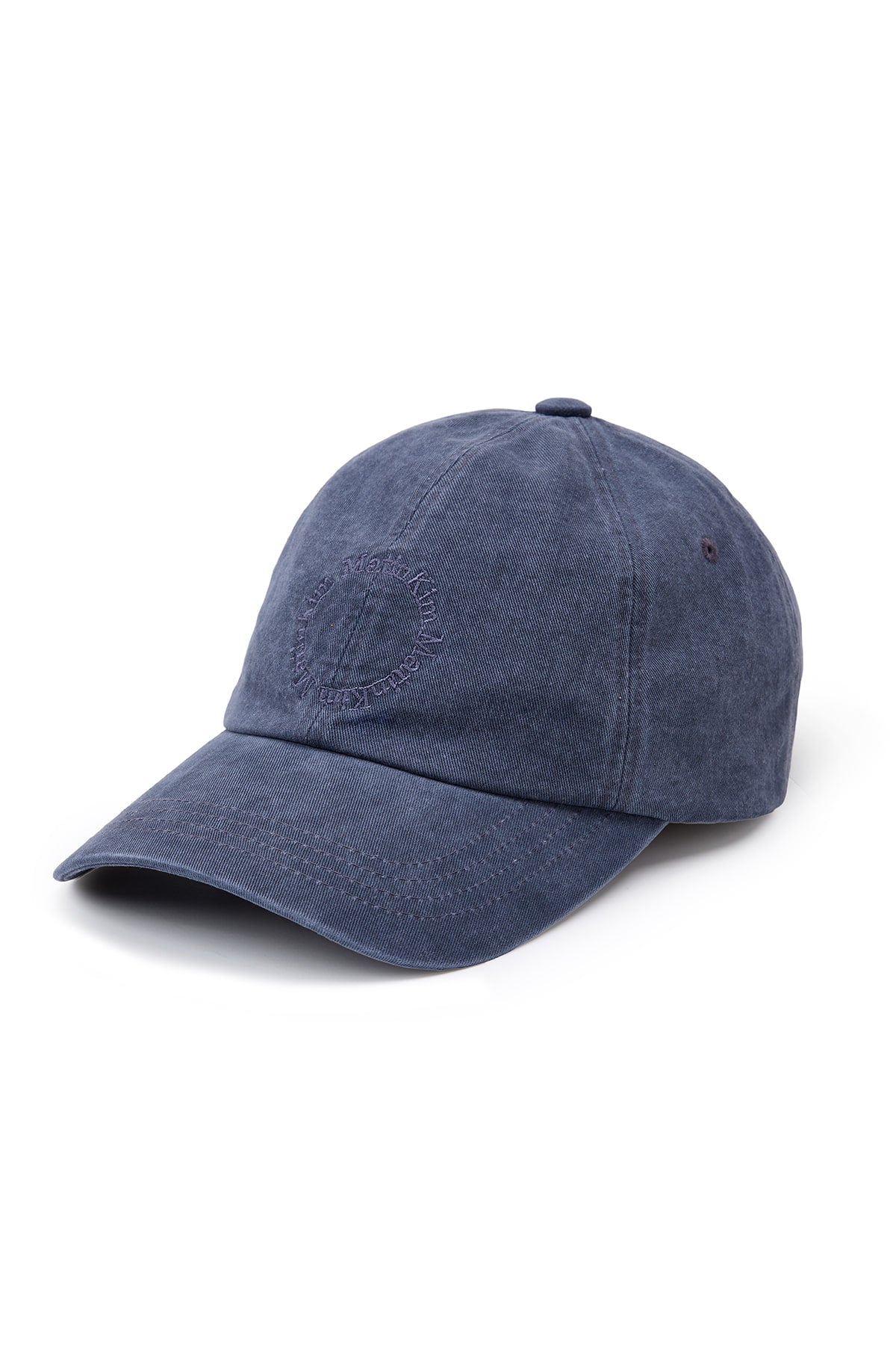 matinkim WASHED CIRCLE LOGO BALL CAP IN NAVY