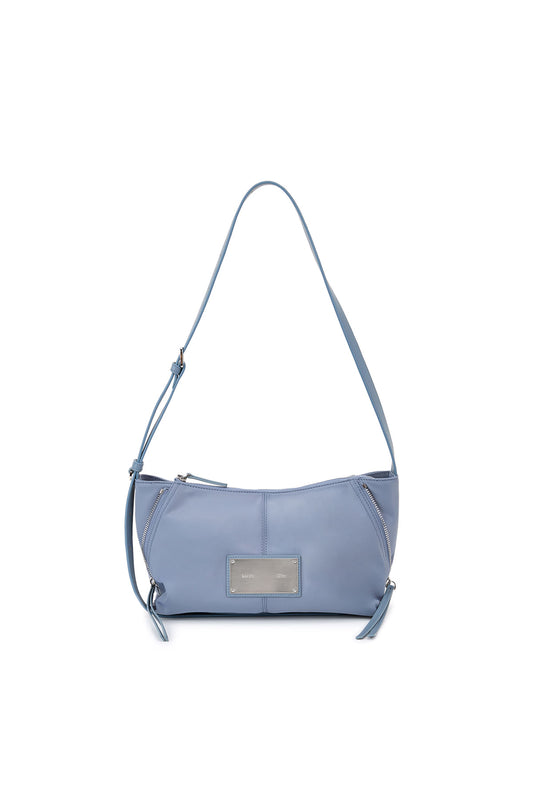 matinkim SIDE ZIPPER FABRIC TWO WAY BAG IN BLUE