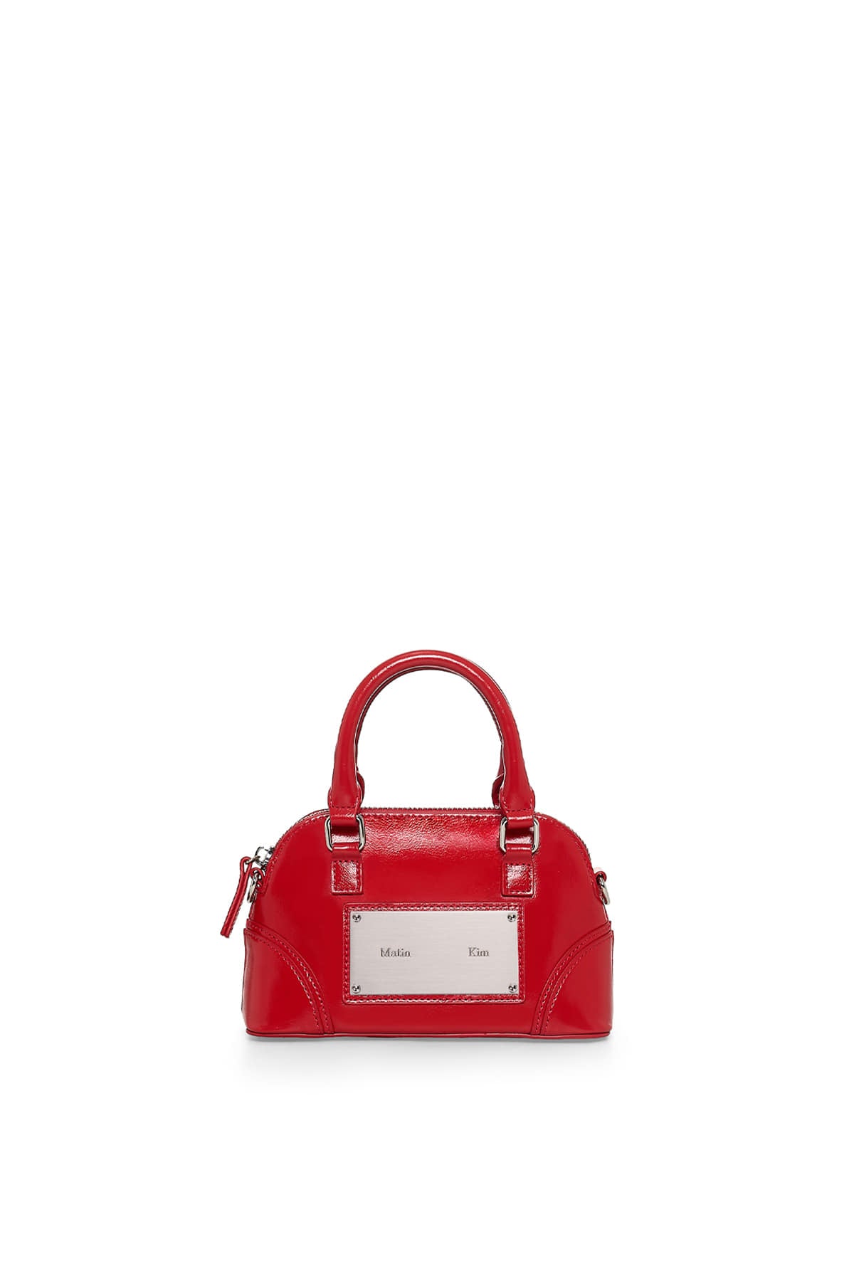 matinkim CURVE ZIP MINI BAG IN RED