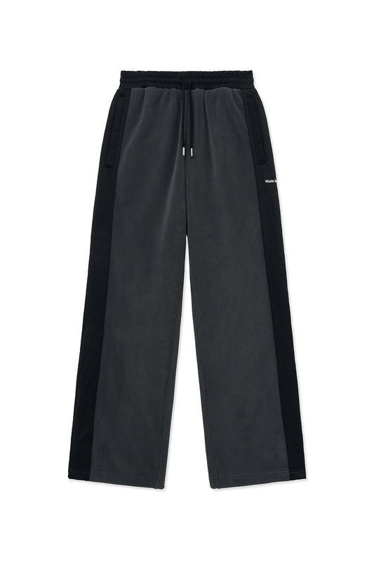 matinkim SHERPA FLEECE DRAWSTRING PANTS IN CHARCOAL