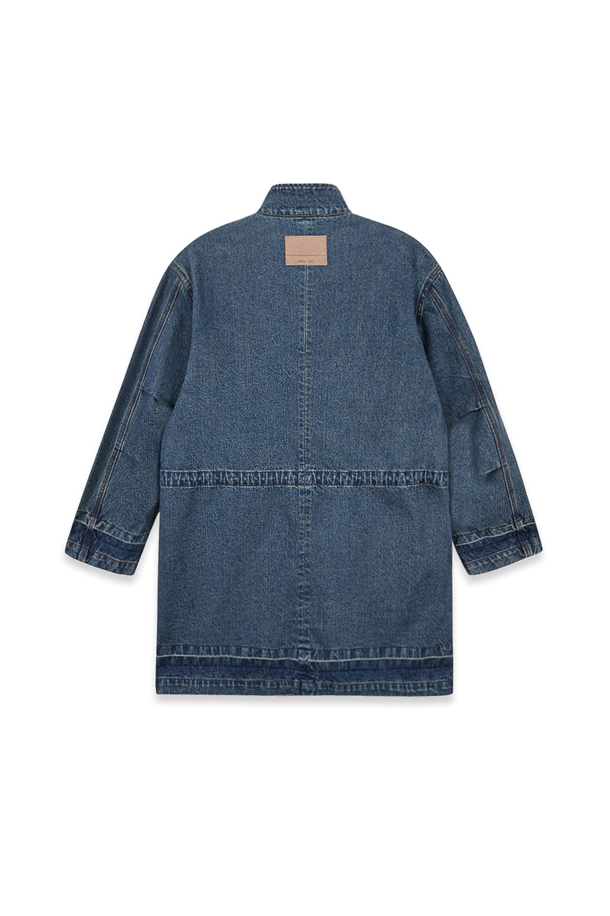 matinkim POCKET POINT MIDI DENIM JUMPER IN BLUE