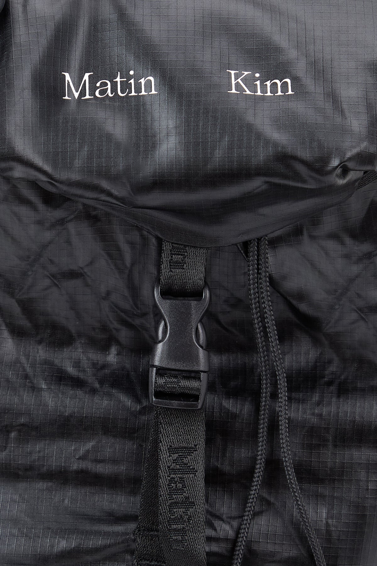 matinkim GLOSSY PACKABLE BACKPACK IN BLACK