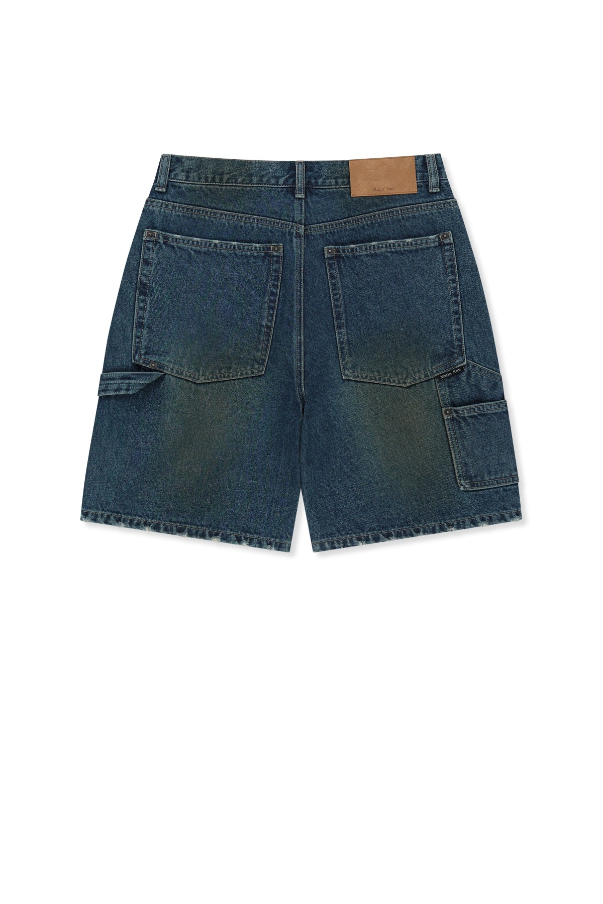 matinkim CARPENTER BERMUDA DENIM PANTS IN BLUE
