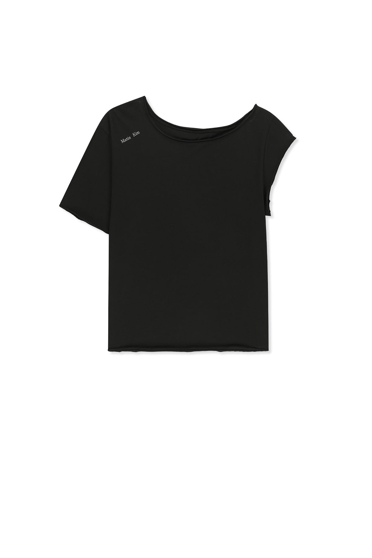 matinkim ASYMMETRIC OFF SHOULDER TOP IN BLACK