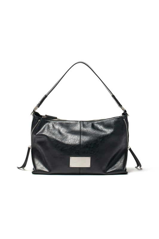 matinkim SIDE ZIPPER SHOULDER BAG IN BLACK
