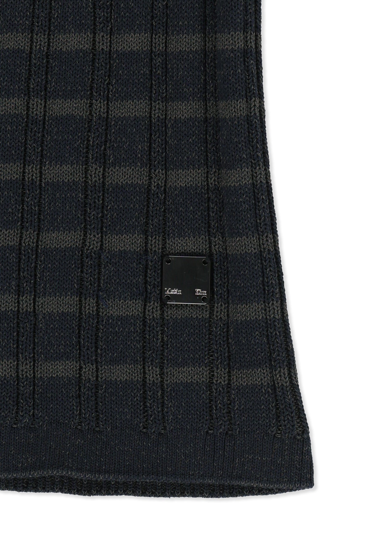 matinkim STRIPE KNIT TUBE TOP IN NAVY