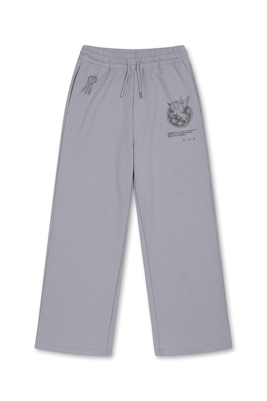 matinkim GRAFFITI ARTWORK SWEATPANTS IN SMOKE BLUE