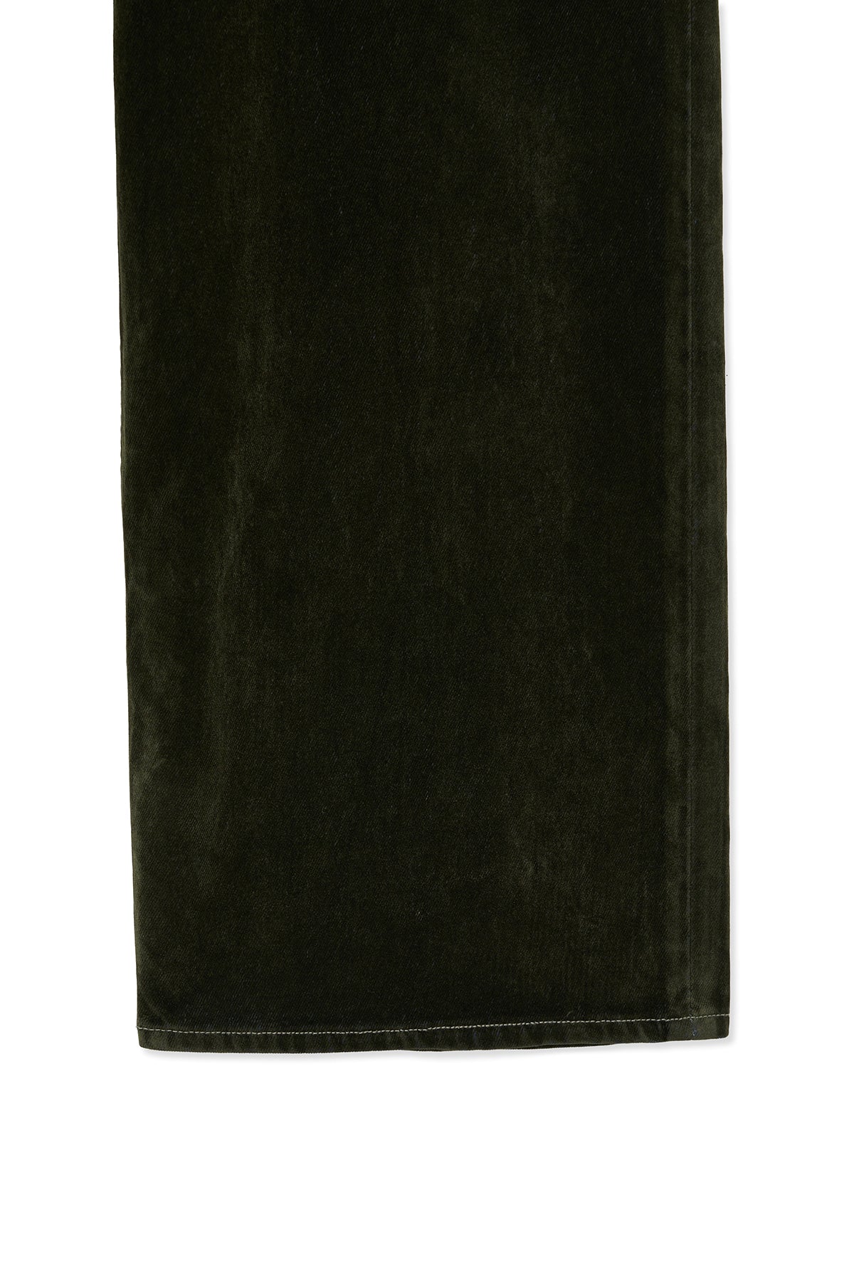 matinkim REVERSE VELVET WIDE DENIM PANTS IN KHAKI