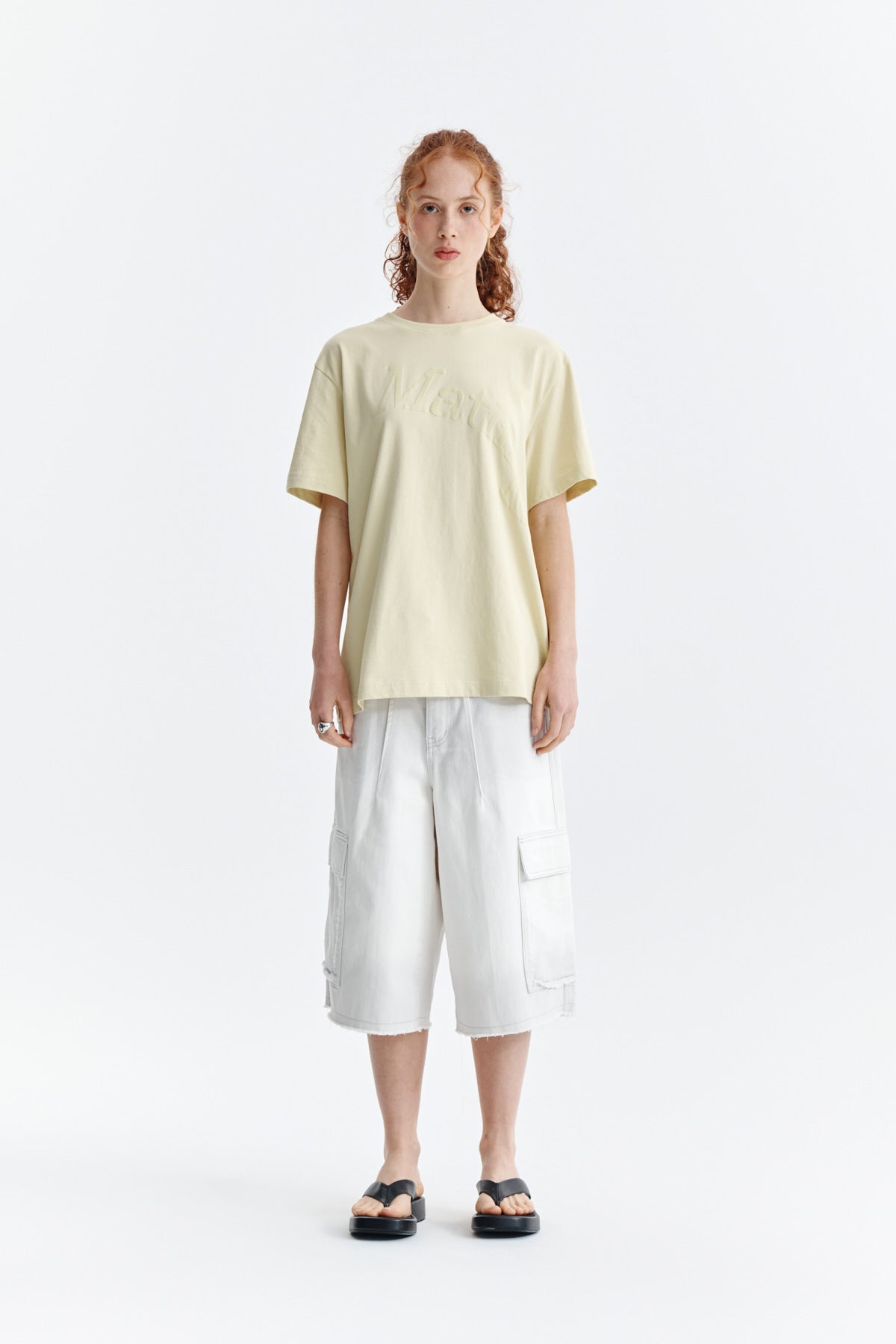 matinkim MATIN WAVE PRINTING LOGO TOP IN YELLOW