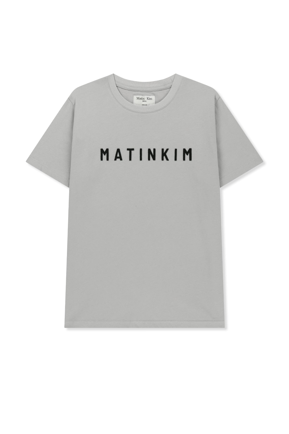 matinkim APPLIQUE FELT LOGO TOP IN GREY