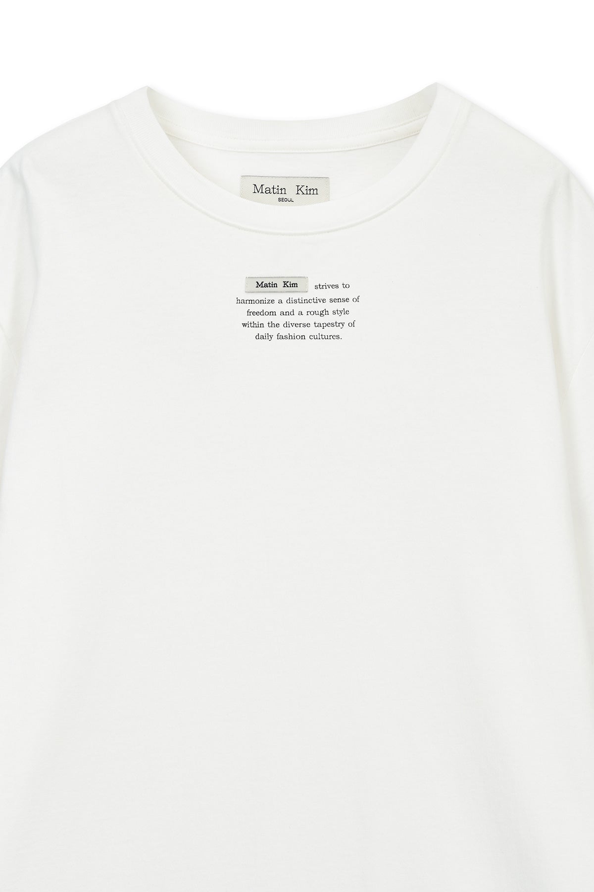 matinkim LABEL POINT LETTERING TOP IN WHITE
