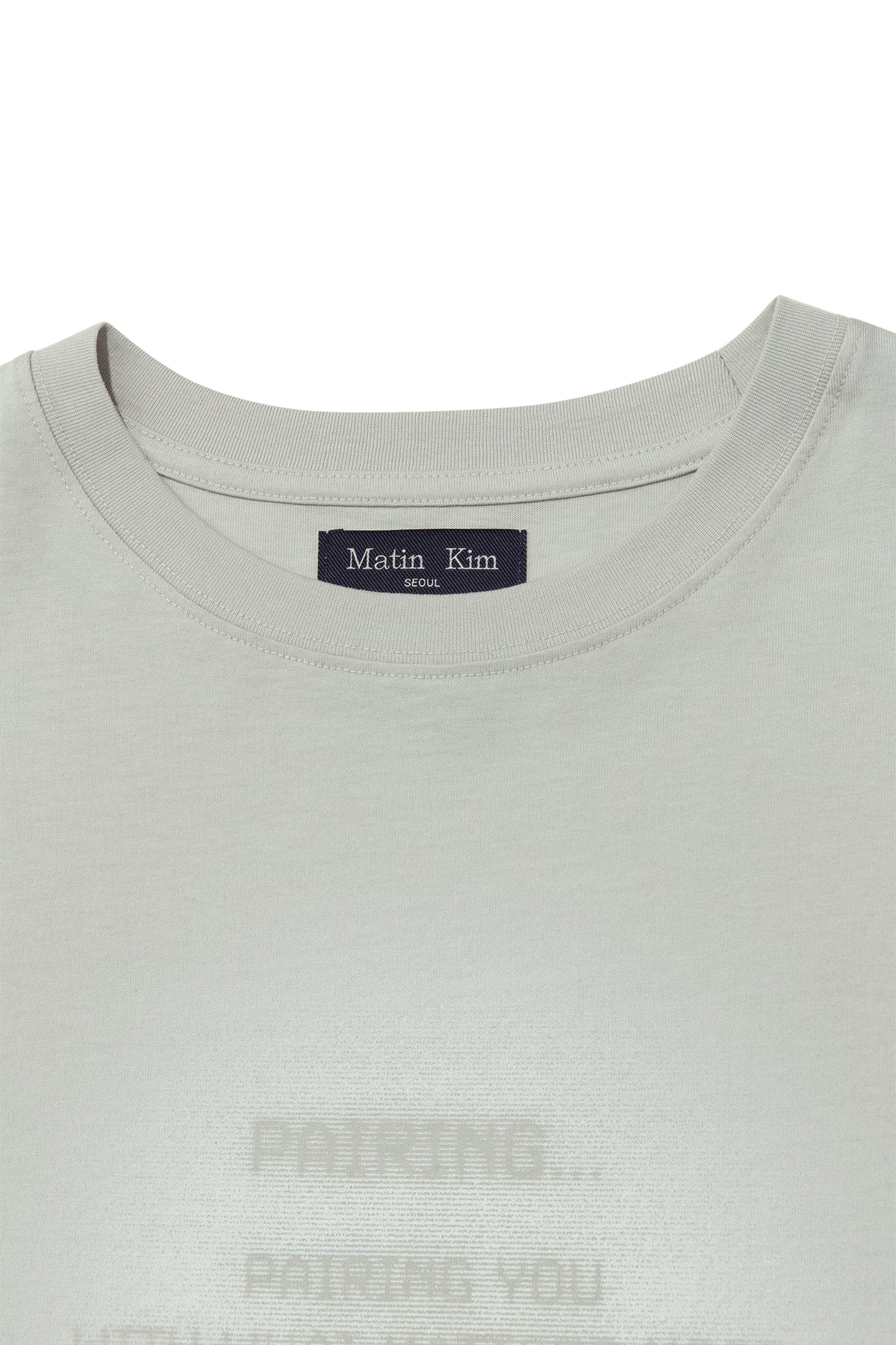matinkim PAIRING LOGO PRINTING TOP FOR MEN IN LIGHT GREY