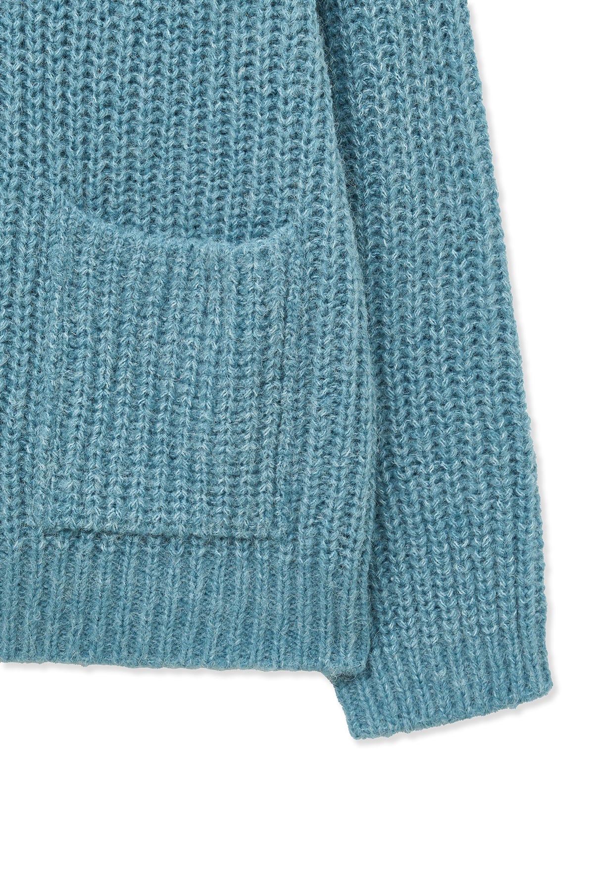 matinkim SIDE BUTTON POINT OVERFIT CARDIGAN IN LIGHT BLUE