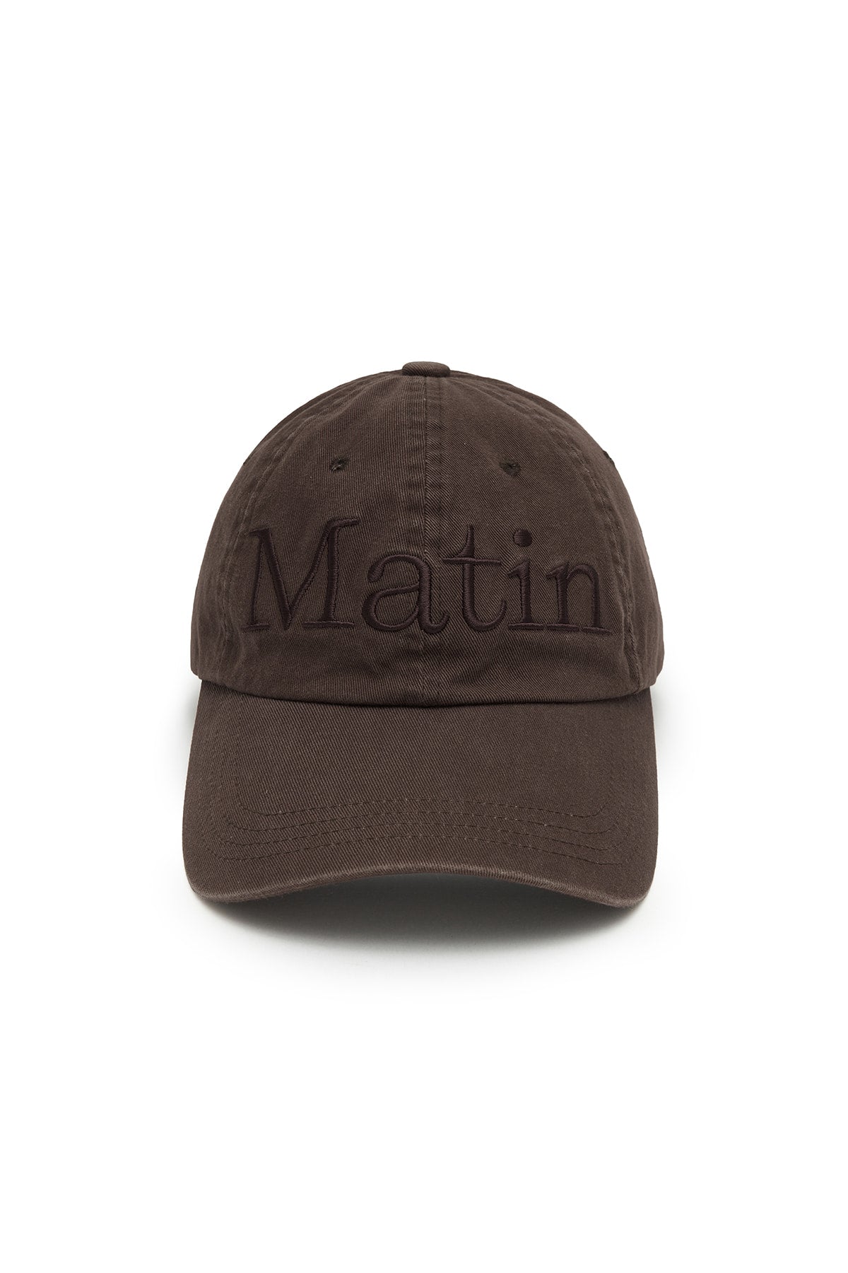 matinkim MATIN LOGO WASHED BALL CAP IN BROWN