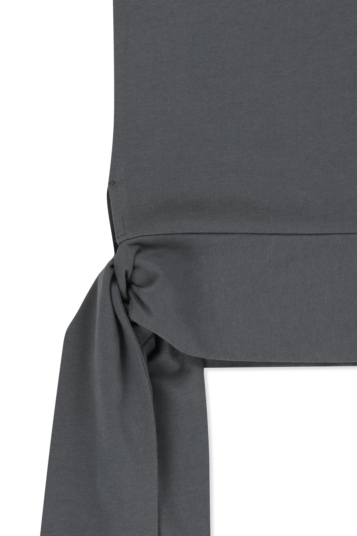 matinkim HEM TIE DETAIL SLEEVELESS TOP IN CHARCOAL