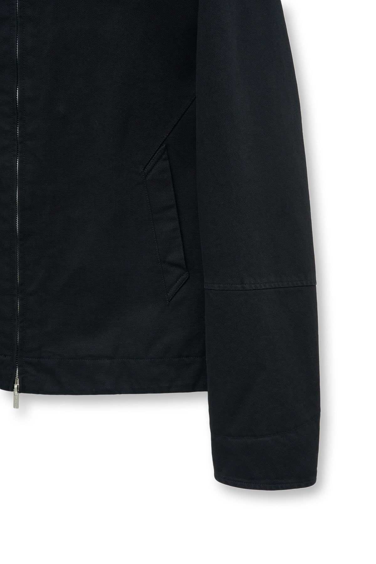 matinkim LEATHER COLLAR POINT WORK JACKET FOR MEN IN BLACK