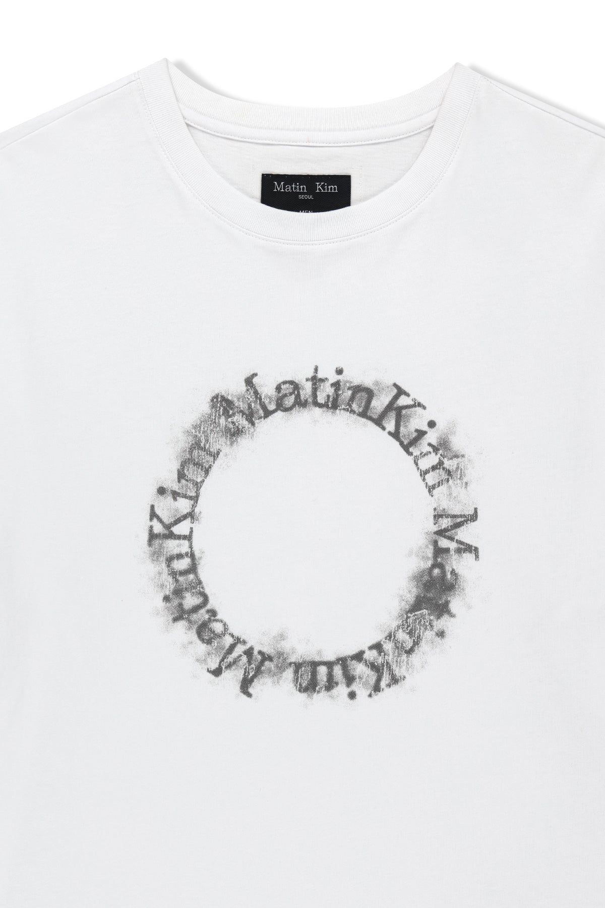 matinkim MATIN KIM CIRCLE LOGO TOP FOR MEN IN WHITE
