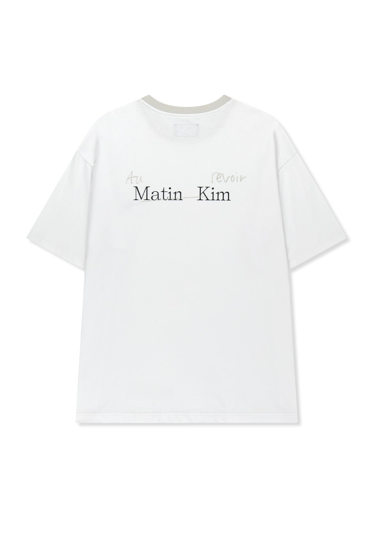 matinkim TONAL RIB BACK LOGO TOP FOR MEN IN WHITE