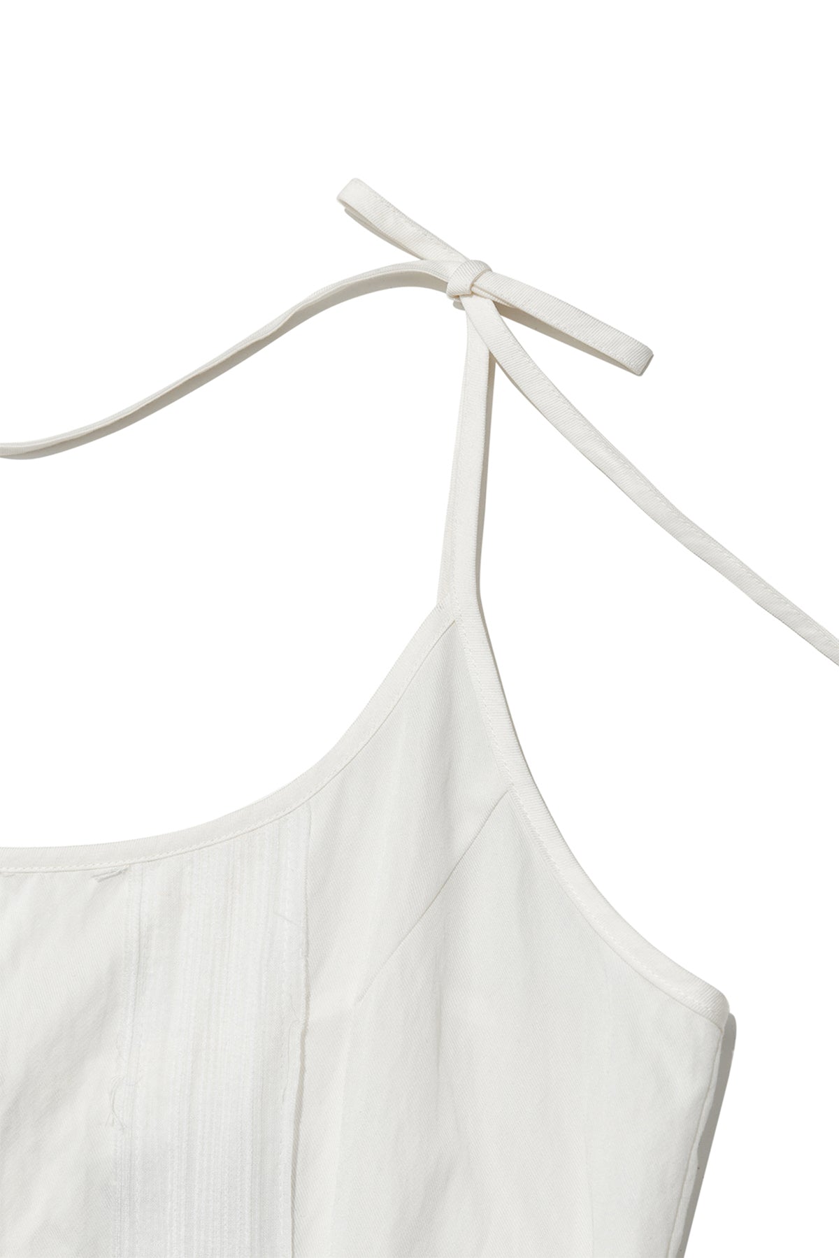 matinkim HOOK AND EYE LAYERED LONG DRESS IN IVORY