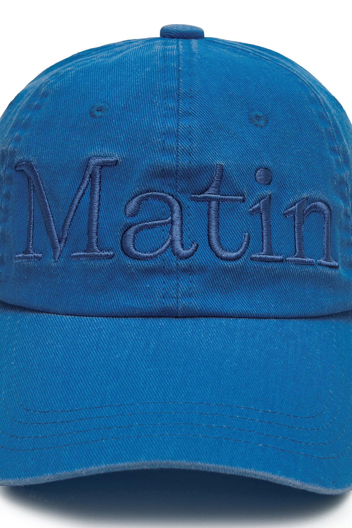 matinkim MATIN LOGO WASHED BALL CAP IN BLUE