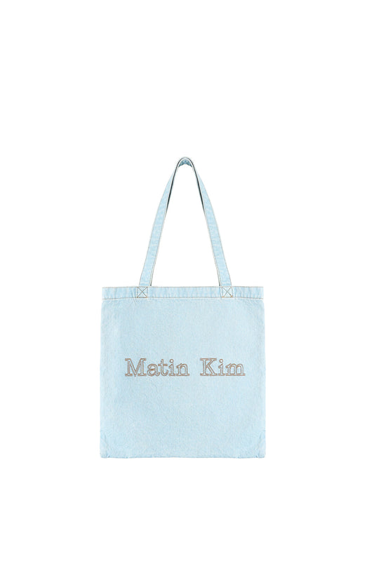 matinkim MATIN STITCH DENIM ECOBAG IN SKY