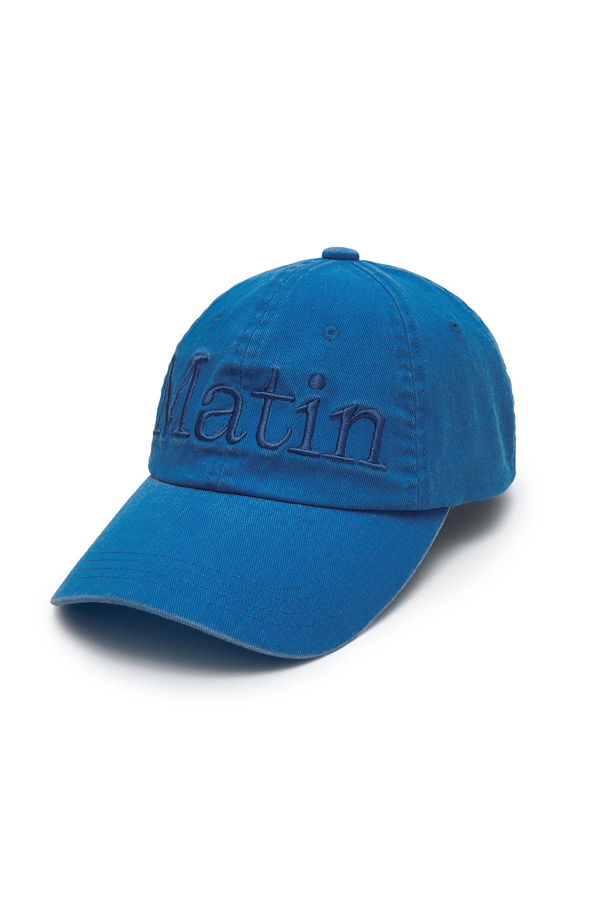 matinkim MATIN LOGO WASHED BALL CAP IN BLUE